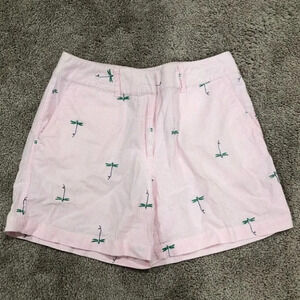 Vintage J.G. Hook Pink with dragonflies High Waist Shorts-Size 10